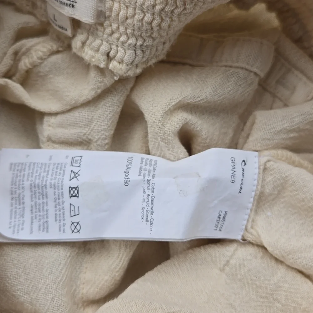 Rip Curl Classic Surf Pants Beachy Ivory Cotton Jogger Large - Picture 7 of 11